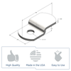 Frameware LLC Offset Clips 1/8" One Hole Offset Clips | Pack of 100