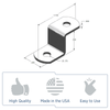 Frameware LLC Offset Clips 1/2" One Hole Offset Clips | Pack of 100