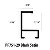 Frameware LLC Aluminum Moulding Aluminum Moulding Chops | Profile 751 | Satin Black